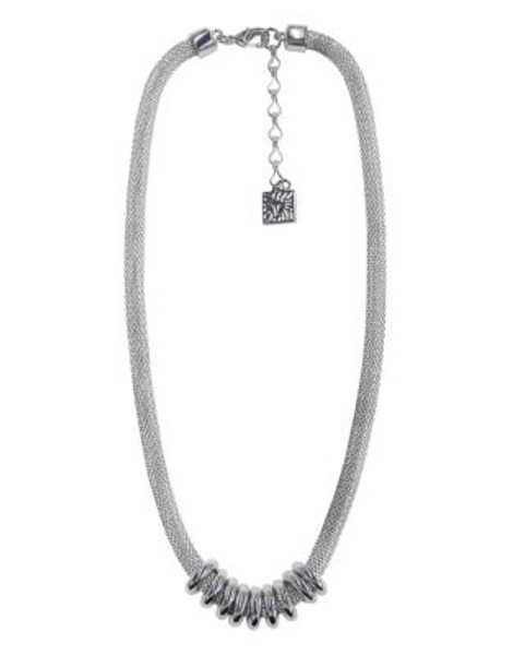 Anne Klein Mesh Collar Necklace - SILVER