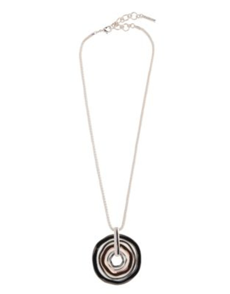 Nine West Necklace with Multi Tone Hoops - SILVER