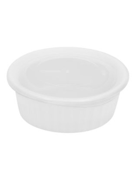 Corningware French White 16oz Dish with Plastic Cover - WHITE - 16