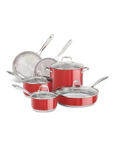 Kitchenaid Stainless Steel 10-Piece Set - RED