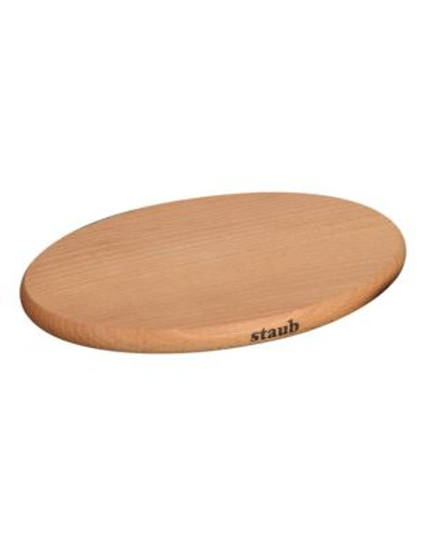 Staub Oval Wooden Magnetic Trivet - WOOD - SMALL