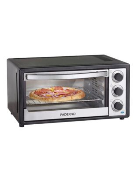 Paderno Six Slice Convection Toaster Oven - BLACK AND METAL