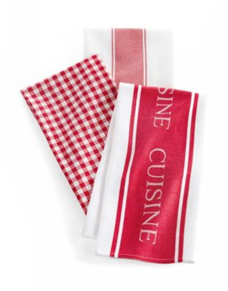 Distinctly Home 3PK Assorted Kitchen Towel - RED