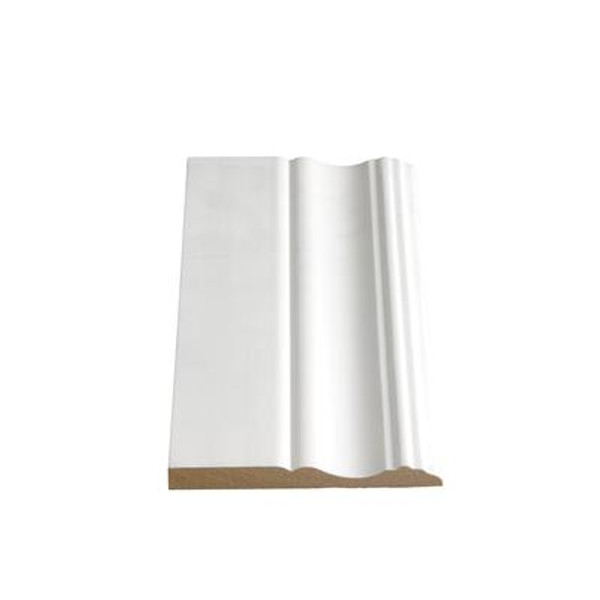 Painted Fibreboard Decosmart Colonial Base 3/8 In. x 3-7/8 In. x 12 Ft.