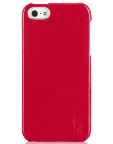 Polo Ralph Lauren Pebbled Leather Hard Phone Case - RED