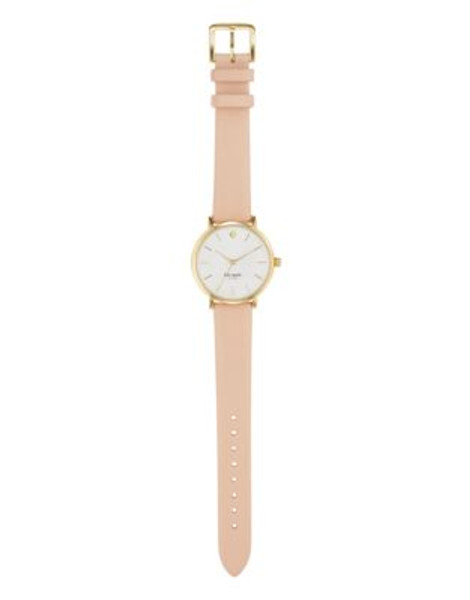 Kate Spade New York Classic Gold With Vachetta Strap Watch - GOLD