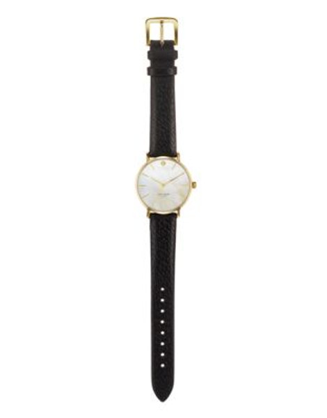 Kate Spade New York Classic Gold Metro With Black Strap Watch - BLACK