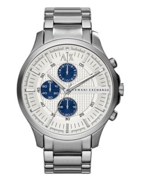 Armani Exchange Mens Classic Stainless Steel Watch - SILVER