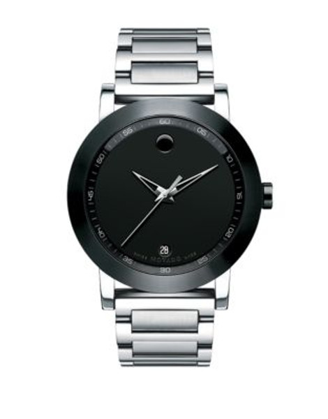 Movado Museum Sport Stainless Steel Case Bracelet Pvd - SILVER