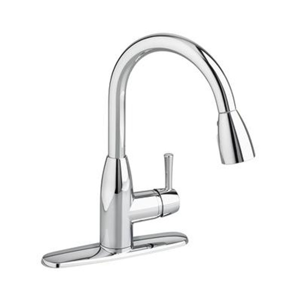 Fairbury Single-Handle Pull-Down Sprayer Kitchen Faucet in Polished Chrome