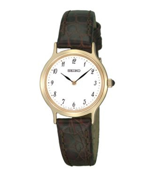 Seiko Seiko Brown Leather Watch - BROWN