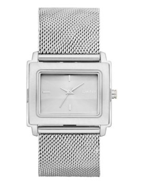 Dkny Women's Stainless Steel Mesh Analog Watch - SILVER