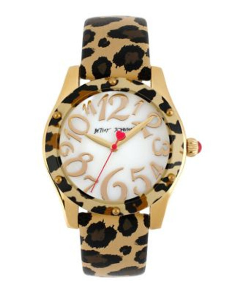 Betsey Johnson Leopard Printed Watch - LEOPARD PRINT