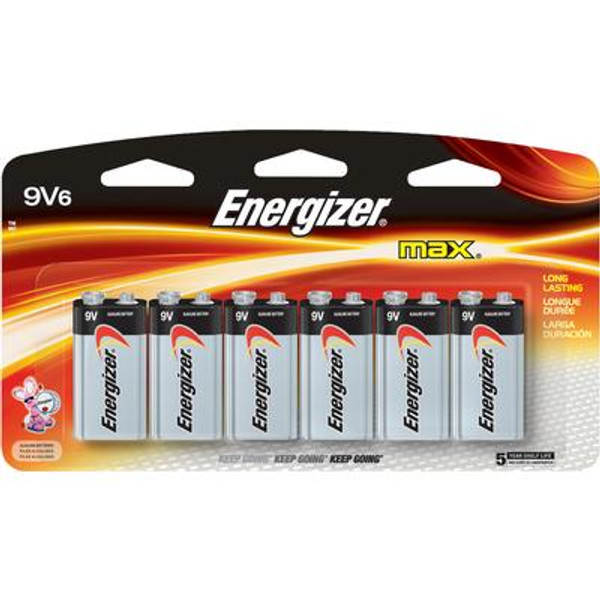 Max 9-Volt Battery - 6 Pack