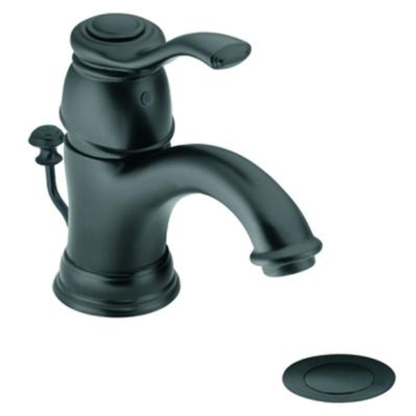 Kingsley 1 Handle Bathroom Faucet - Wrought Iron Finish