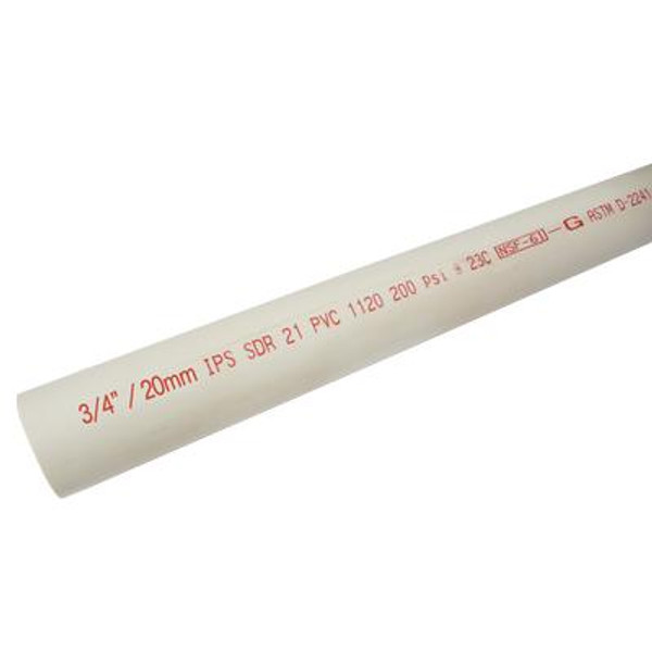 PVC 20MM x 3M IPS SERIES 200 PIPE (3/4 inchesx10 ft)