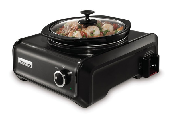 Hook-Up 2 Qt. Round Slow Cooker Entertainment System