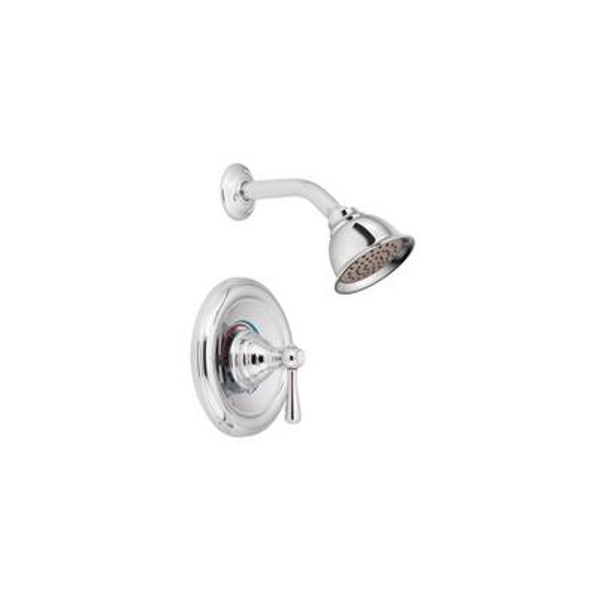 Kingsley 1-Handle Posi-Temp Shower Only with Moenflo XL Eco Performance Showerhead in Chrome