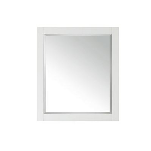 Transitional 28 In. Mirror in White