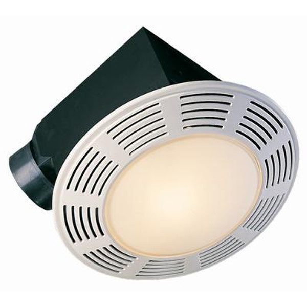 Deluxe Round Exhaust Fan w/Light and Nightlight - 100 CFM@ 3.5Sones