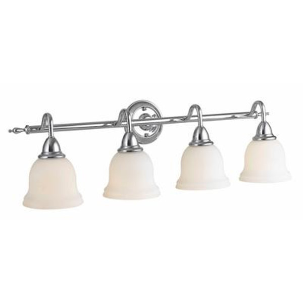 Montpelier Bath Collection 4-Light Semi-Flush Mount Chrome Bath Bar