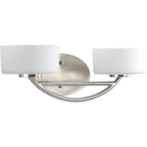 Calven Collection Brushed Nickel 2-light Bath Light