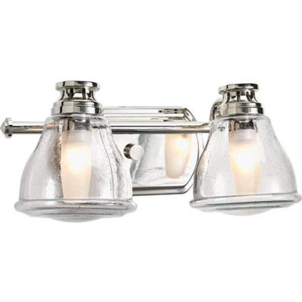 Academy Collection 2-light Polished Chrome Bath Light