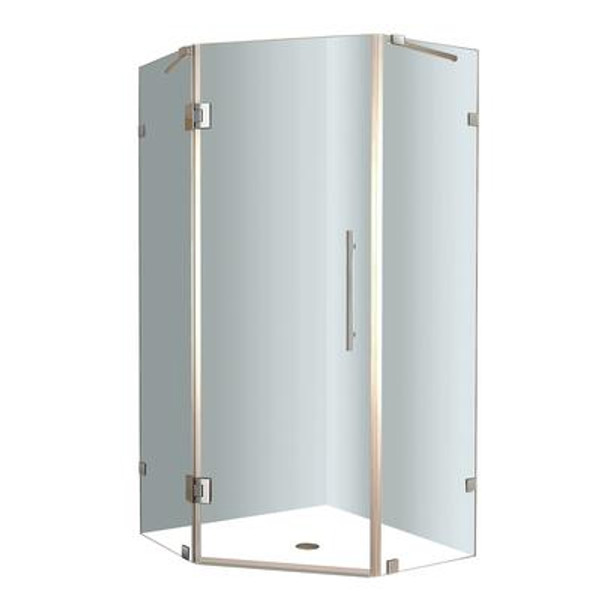 Neoscape 42 In. x 42 In. 72 In. Completely Frameless Neo-Angle Shower Enclosure in Chrome