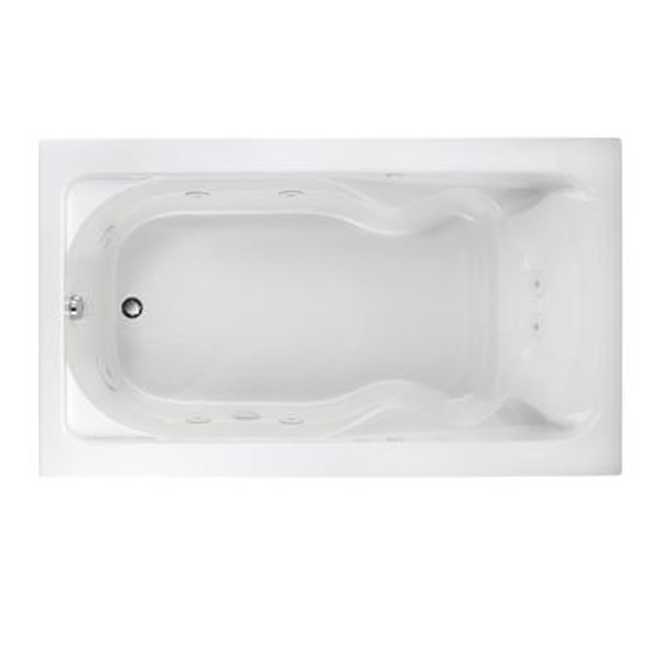 Lifetime Cadet EverClean 6 feet x 42 Inch Whirlpool Tub with Reversible Drain in White