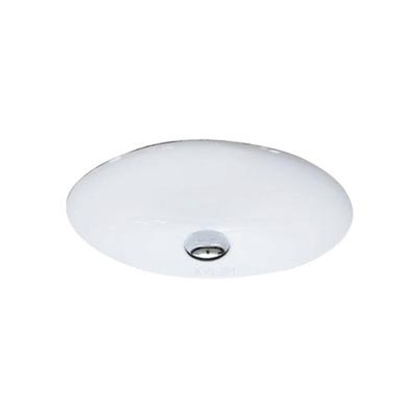 20 In. W X 15 In. D Oval Undermount Sink In White Color With Enamel Glaze Finish - Brushed Nickel