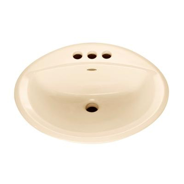 Aqualyn Self-Rimming Bathroom Sink in Bone