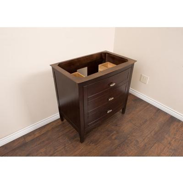 35 In Single Sink Vanity in Sable Walnut Cabinet Only