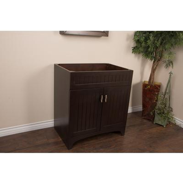 32 In. Single Sink Vanity in Sable Walnut Cabinet Only