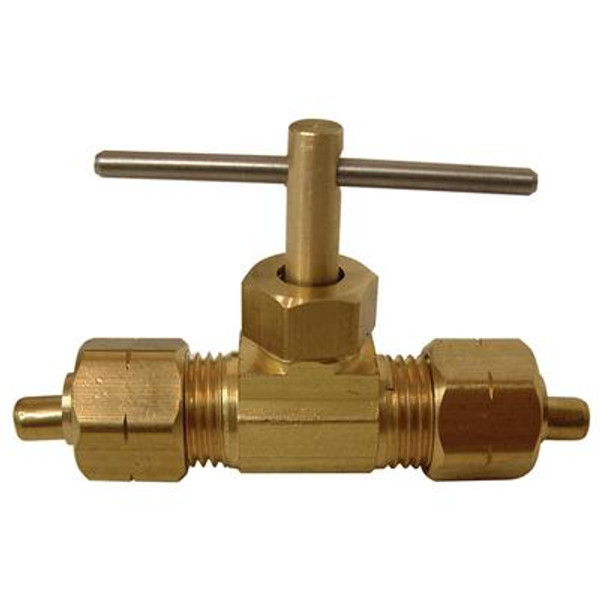 Poly Tube to Tube Straight Needle Valve (1/4)