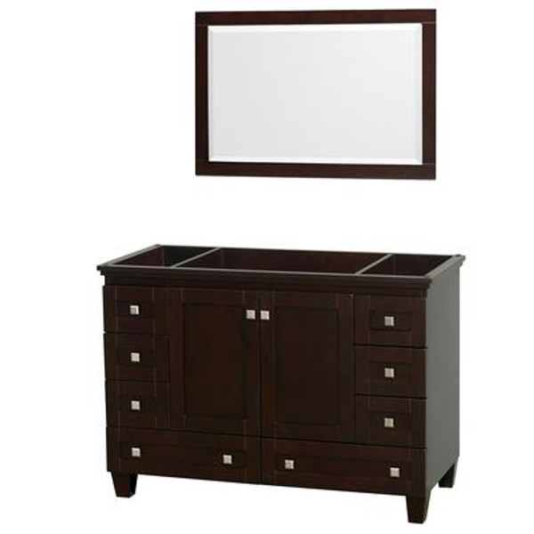 Acclaim 48 In. Single Vanity with Mirror in Espresso