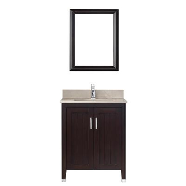 Jackie 28 Chai / Beige Ensemble with Mirror and Faucet