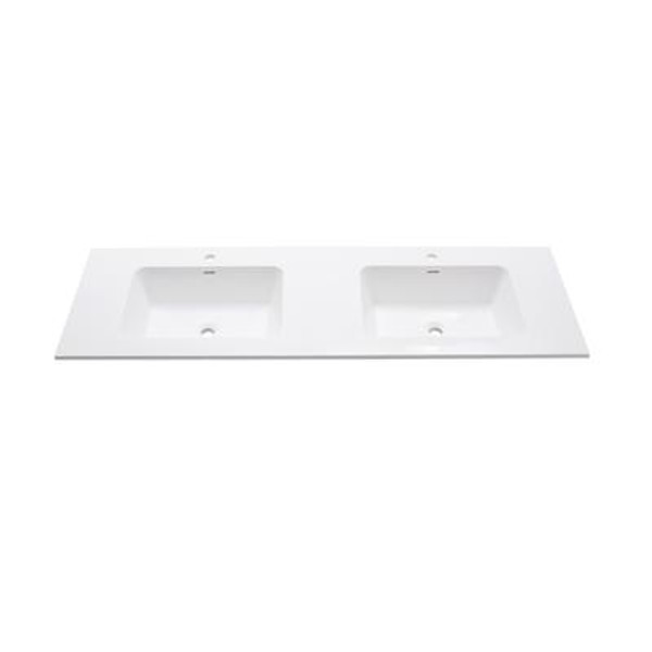 VersaStone 63 In. Solid Surface Vanity Top in White