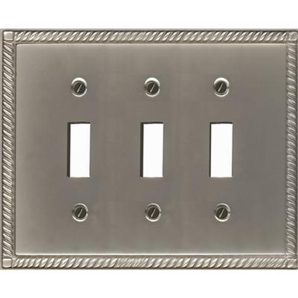 Solid Brass Pewter Finish Triple Toggle