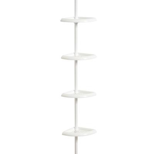 4 Shelf Pole Caddy -White