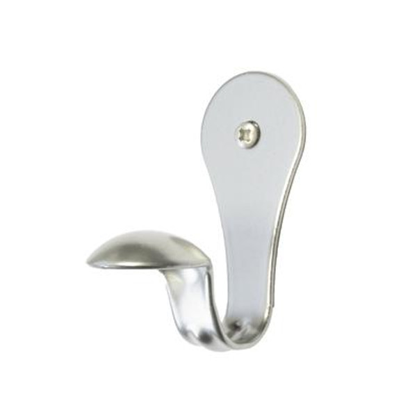 Satin nickel single hook