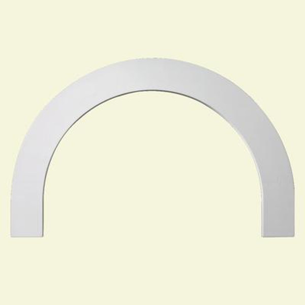 35-1/2 Inch x 21-3/4 Inch x 1 Inch Polyurethane Half Round Arch Trim Flat