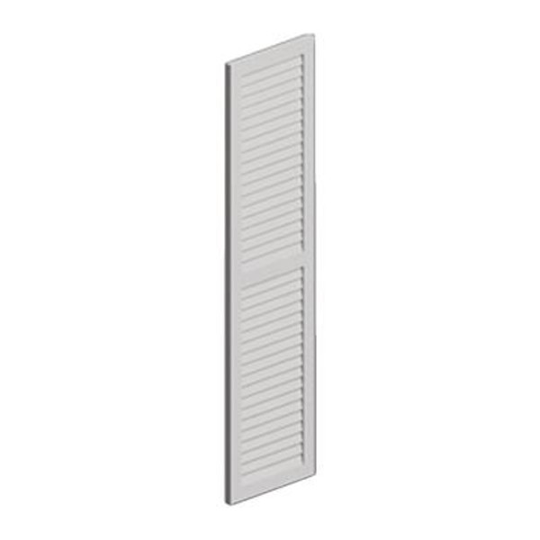 76 Inch x 18 Inch x 1 Inch Louvered Shutter with Center Rail Smooth