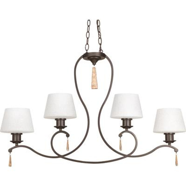 Club Collection 4-light Antique Bronze Chandelier