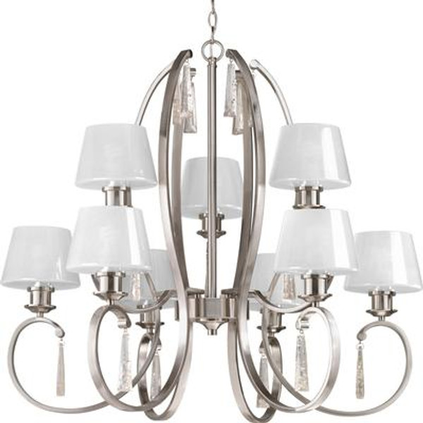 Dazzle Collection 9-light Brushed Nickel Chandelier