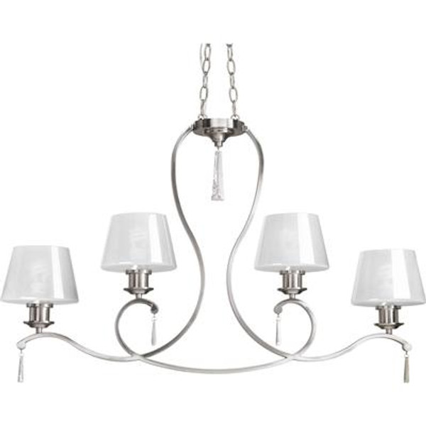 Dazzle Collection 4-light Brushed Nickel Chandelier