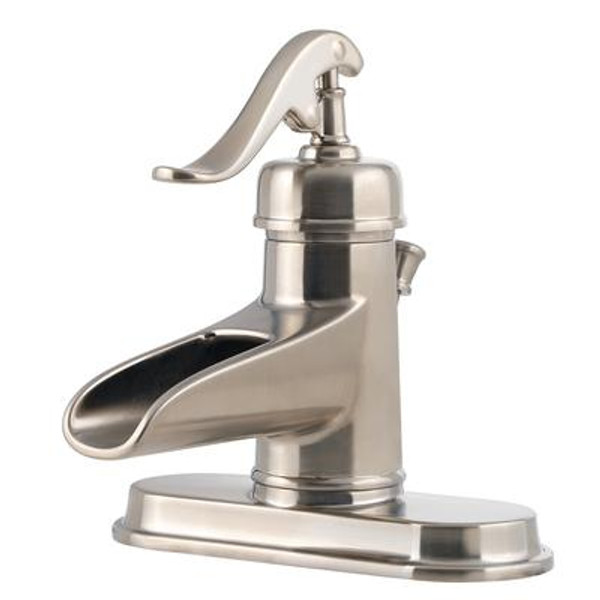 Ashfield Lead Free Single Control Trough Lavatory Faucet in Brushed Nickel