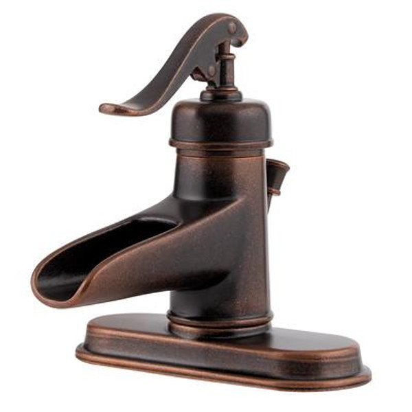 Ashfield Lead Free Single Control Trough Lavatory Faucet in Rustic Bronze