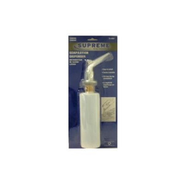 Soap andLotion Dispenser 45 Degree. White. Clam Shell Packaging