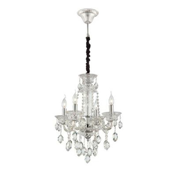 Venetian Collection 4 Light Clear Chandelier