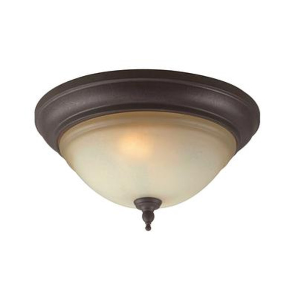 Crackled Bronze with Silver Finish 11 In. Flush mount